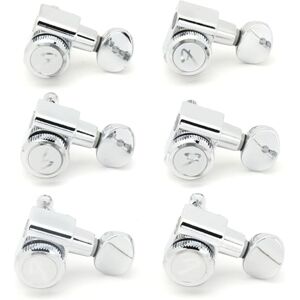 Fender 990818500 Locking Stratocaster & Telecaster Tuning Machines, Chrome Vintage Buttons Fender 990818500 Locking Stratocaster & Telecaster Tuning Machines, Chrome Vintage Buttons