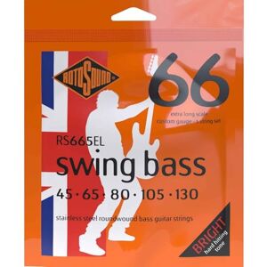 Rotosound Strings for Electric Bass SWING 66 STAINLESS SETS 5-string RS665EL EX-LONG SCALE Stainless Custom 45-130 Rotosound Strings for Electric Bass SWING 66 STAINLESS SETS 5-string RS665EL EX-LONG SCALE Stainless Custom 45-130