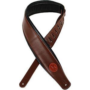 Levy's MSS2-BRN 2.5 inch Padded Guitar Straps with Garment Leather Back and Signature Logo Brown Levy's MSS2-BRN 2.5 inch Padded Guitar Straps with Garment Leather Back and Signature Logo Brown