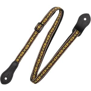 Levy's Leathers .5" Jacquard Weave Mandolin/Ukulele Strap with Dual Leather strap Pin Ends; Adjustable to 50" (MJ19UKE-002) Levy's Leathers .5" Jacquard Weave Mandolin/Ukulele Strap with Dual Leather strap Pin Ends; Adjustable to 50" (MJ19UKE-002)