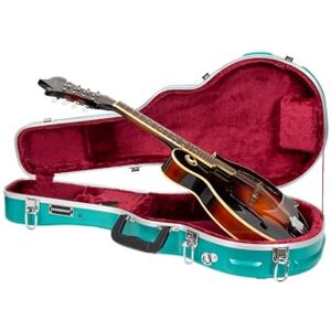 Crossrock ABS Mandolin Case for F-Style Mint Blue Matte Shell, Security Lock, Backpack Straps, Accessory Storage – Scratch-Resistant Hardshell -Mint Blue (CRA862MFMB) Crossrock ABS Mandolin Case for F-Style Mint Blue Matte Shell, Security Lock, Backpack Straps, Accessory Storage – Scratch-Resistant Hardshell -Mint Blue (CRA862MFMB)