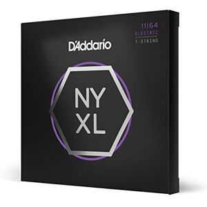 D'Addario Guitar Strings NYXL Electric Guitar Strings NYXL1164 Unrivaled Strength, Tuning Stability, Enhanced Mid-Range For 7 String Guitars 11-64 Medium 7-String D'Addario Guitar Strings NYXL Electric Guitar Strings NYXL1164 Unrivaled Strength, Tuning Stability, Enhanced Mid-Range For 7 String Guitars 11-64 Medium 7-String