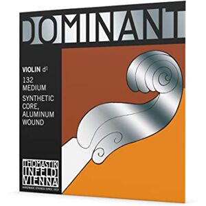 Thomastik Single string for Violin 4/4 Dominant D-string Synthetic Core, Aluminium Wound, Medium Thomastik Single string for Violin 4/4 Dominant D-string Synthetic Core, Aluminium Wound, Medium