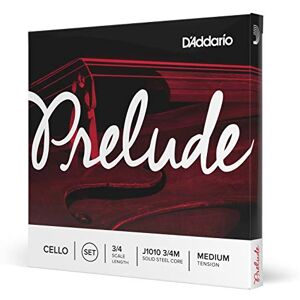 D'Addario D’Addario J1010 Prelude Cello String Set, 3/4 Scale Medium Tension (1 Set) –Solid Steel Core, Warm Tone, Economical, Durable – Educator’s Choice for Student Strings – Sealed Pouch Prevents Corrosion D'Addario D’Addario J1010 Prelude Cello String Set, 3/4 Scale Medium Tension (1 Set) –Solid Steel Core, Warm Tone, Economical, Durable – Educator’s Choice for Student Strings – Sealed Pouch Prevents Corrosion