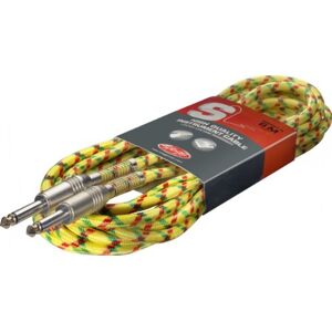 Stagg SGC6VT YL 6m S Series Vintage Tweed Instrument Cable Yellow Stagg SGC6VT YL 6m S Series Vintage Tweed Instrument Cable Yellow