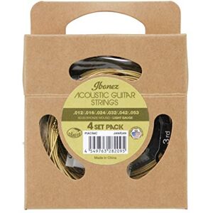 Ibanez PIACS6C Multipack Acoustic Guitar Strings 6 string light 4 Set Pack Ibanez PIACS6C Multipack Acoustic Guitar Strings 6 string light 4 Set Pack