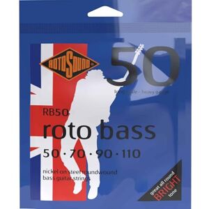 Rotosound RB50 Nickel Heavy Gauge Roundwound Bass Strings (50 70 90 110), White Black Red Blue, Small Medium Large X-Large 2X-Large Rotosound RB50 Nickel Heavy Gauge Roundwound Bass Strings (50 70 90 110), White Black Red Blue, Small Medium Large X-Large 2X-Large