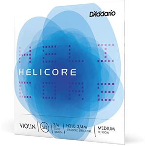 D'Addario Helicore Violin String Set, 3/4 Scale, Medium Tension D'Addario Helicore Violin String Set, 3/4 Scale, Medium Tension