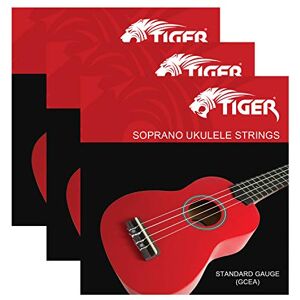 Tiger UAC14-3 Soprano Ukulele Strings Standard Gauge Quality Tone Pack of 3 Sets Tiger UAC14-3 Soprano Ukulele Strings Standard Gauge Quality Tone Pack of 3 Sets