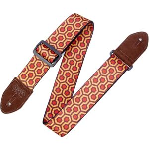 Levy's Leathers 2" Polyester Guitar Strap Hex Design; Burgundy, Red, and Mustard MP2-007 Levy's Leathers 2" Polyester Guitar Strap Hex Design; Burgundy, Red, and Mustard MP2-007