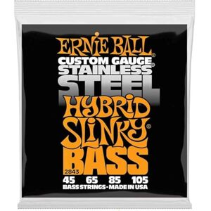 Ernie Ball P02843 Hybrid Slinky Stainless Steel Electric Bass Strings 45-105 Gauge Ernie Ball P02843 Hybrid Slinky Stainless Steel Electric Bass Strings 45-105 Gauge