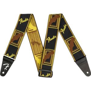 Fender Weighless™ Monogram Strap 2" Wide Black/Yellow/Brown Fender Weighless™ Monogram Strap 2" Wide Black/Yellow/Brown