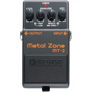 Boss MT-2 Classic Metal Zone Effects Pedal Legendary High-Gain Distortion for Guitar and Bass Dual-Stage Gain Circuit Three-Band Active EQ Heavy Crunch and Singing Sustain at any volume Boss MT-2 Classic Metal Zone Effects Pedal Legendary High-Gain Distortion for Guitar and Bass Dual-Stage Gain Circuit Three-Band Active EQ Heavy Crunch and Singing Sustain at any volume
