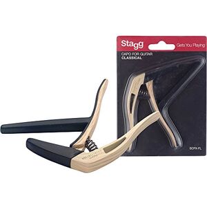 Stagg SCPX-FL CLWOOD Light Wood Effect Flat Trigger Capo for Classical Guitar Stagg SCPX-FL CLWOOD Light Wood Effect Flat Trigger Capo for Classical Guitar