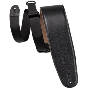 Levy's Leathers Right Height™ 3.5” Wide Garment Leather Padded Bass Guitar Strap in Black (MRH4GF-BLK) Levy's Leathers Right Height™ 3.5” Wide Garment Leather Padded Bass Guitar Strap in Black (MRH4GF-BLK)