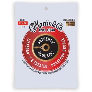 MARTIN LifeSpan 2.0 MA540TPK3 Authentic Acoustic String Sets For Acoustic Guitar Phosphor Bronze Light 012-054 3 Pack ,41Y18MA540TPK3 MARTIN LifeSpan 2.0 MA540TPK3 Authentic Acoustic String Sets For Acoustic Guitar Phosphor Bronze Light 012-054 3 Pack ,41Y18MA540TPK3