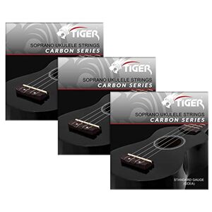Tiger UAC14-CBN-3 Fluorocarbon Black Ukulele Strings Set for Soprano and Concert Ukes Pack of 3 Sets Tiger UAC14-CBN-3 Fluorocarbon Black Ukulele Strings Set for Soprano and Concert Ukes Pack of 3 Sets