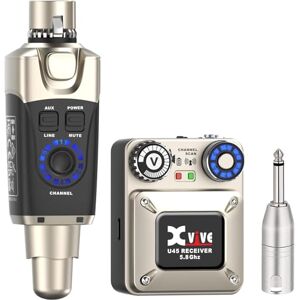 Xvive U45 Wireless in Ear Monitor System 5.8ghz IEM System Transmitter and bodypack Receiver for Studio, Band Rehearsal, Live Performance, Channel Scan Mode Xvive U45 Wireless in Ear Monitor System 5.8ghz IEM System Transmitter and bodypack Receiver for Studio, Band Rehearsal, Live Performance, Channel Scan Mode