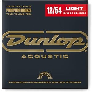 Dunlop DAP1254 Phosphor Light 12-54 Acoustic Guitar Strings Dunlop DAP1254 Phosphor Light 12-54 Acoustic Guitar Strings