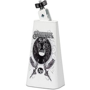 Latin Percussion Cowbell, White with Santana Lion IV Album Graphic Art, 8" (LP205-SNL) Latin Percussion Cowbell, White with Santana Lion IV Album Graphic Art, 8" (LP205-SNL)