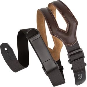 Levy's Leathers Right Height Guitar Strap with RipChord Quick Adjustment Technology; 3" Wide Ergonomic Padded Leather -Dark Brown (MRHSS-DBR) Levy's Leathers Right Height Guitar Strap with RipChord Quick Adjustment Technology; 3" Wide Ergonomic Padded Leather -Dark Brown (MRHSS-DBR)