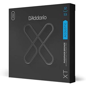 D'Addario Acoustic Guitar Strings, XT Phosphor Bronze Coated, XTAPB1253-3P, Light Gauge 12-53, 6-String Set, Pack of 3 D'Addario Acoustic Guitar Strings, XT Phosphor Bronze Coated, XTAPB1253-3P, Light Gauge 12-53, 6-String Set, Pack of 3