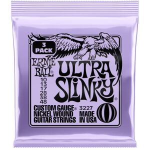 Ernie Ball Ultra Slinky Nickelwound Electric Guitar Strings 3-Pack 10-48 Gauge Ernie Ball Ultra Slinky Nickelwound Electric Guitar Strings 3-Pack 10-48 Gauge