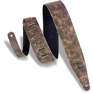 Levy's Leathers 2.5" Garment Leather Guitar Strap Distressed Design; Brown MG317BOG-BRN Levy's Leathers 2.5" Garment Leather Guitar Strap Distressed Design; Brown MG317BOG-BRN
