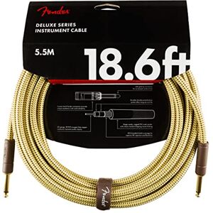 Fender Deluxe Series Instrument Cable 18.6 ft – STR/STR – Tweed Fender Deluxe Series Instrument Cable 18.6 ft – STR/STR – Tweed