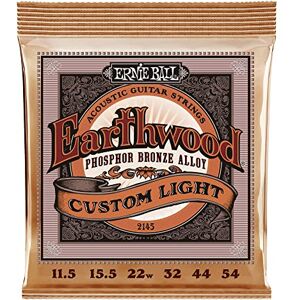 Ernie Ball Earthwood Custom Light Phosphor Bronze Acoustic Guitar Strings 11.5-54 Gauge Ernie Ball Earthwood Custom Light Phosphor Bronze Acoustic Guitar Strings 11.5-54 Gauge
