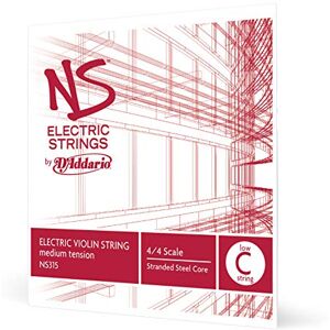 D'Addario NS Electric 4/4 Scale Medium Tension Single Low C String for Violin D'Addario NS Electric 4/4 Scale Medium Tension Single Low C String for Violin