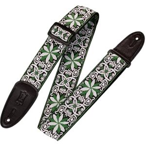 Levy's M8HT-11 2 inch Style 11 60's Style Hootenanny Jacquard Weave Guitar Straps with Leather Back Levy's M8HT-11 2 inch Style 11 60's Style Hootenanny Jacquard Weave Guitar Straps with Leather Back