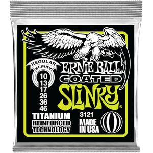 Ernie Ball Regular Slinky Coated Titanium RPS Electric Guitar Strings 10-46 Gauge Ernie Ball Regular Slinky Coated Titanium RPS Electric Guitar Strings 10-46 Gauge
