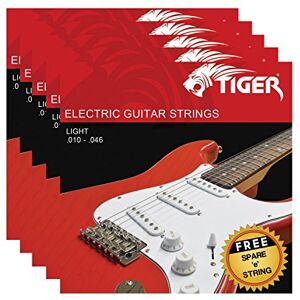 Tiger EGS-5-L Electric Guitar Strings Light 10-46 (0.010-0.046) Pack of 5 Sets Tiger EGS-5-L Electric Guitar Strings Light 10-46 (0.010-0.046) Pack of 5 Sets