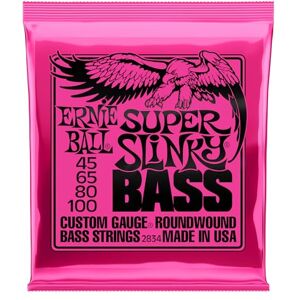 Ernie Ball Super Slinky Nickel Wound Electric Bass Strings 45-100 Gauge Ernie Ball Super Slinky Nickel Wound Electric Bass Strings 45-100 Gauge