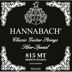 Hannabach 652527 Series 815 Silver Special Medium Tension String Set for Classic Guitar Black Hannabach 652527 Series 815 Silver Special Medium Tension String Set for Classic Guitar Black
