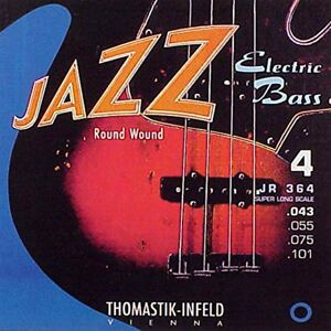 Thomastik Strings for Electric Bass Jazz Bass Series Nickel Round Wound Roundcore Set JR364 4-string roundwound super long scale 36 Thomastik Strings for Electric Bass Jazz Bass Series Nickel Round Wound Roundcore Set JR364 4-string roundwound super long scale 36
