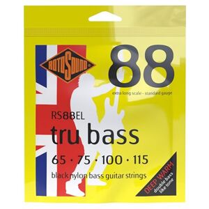 Rotosound Strings for Electric Bass TRU BASS NYLON FLATWOUND 4-str. RS88EL NYLON FW XLONG SCALE Standard 65-115,White Black Red Blue,Small Medium Large X-Large 2X-Large Rotosound Strings for Electric Bass TRU BASS NYLON FLATWOUND 4-str. RS88EL NYLON FW XLONG SCALE Standard 65-115,White Black Red Blue,Small Medium Large X-Large 2X-Large