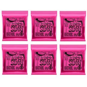 Ernie Ball Super Slinky Nickel Wound Electric Guitar Strings 6 Pack 9-42 Gauge Ernie Ball Super Slinky Nickel Wound Electric Guitar Strings 6 Pack 9-42 Gauge