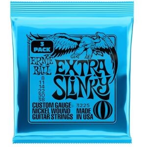 Ernie Ball Extra Slinky Nickel Wound Electric Guitar Strings 3-Pack 8-38 Gauge Ernie Ball Extra Slinky Nickel Wound Electric Guitar Strings 3-Pack 8-38 Gauge