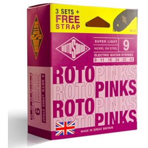Rotosound R9-31 Electric Guitar Strings with Strap (Pack of 3) Rotosound R9-31 Electric Guitar Strings with Strap (Pack of 3)