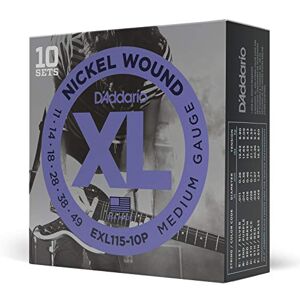 D'Addario EXL115-10P XL Nickel Wound Blues/Jazz Rock (.11-.49) Electric Guitar Strings 10-Pack D'Addario EXL115-10P XL Nickel Wound Blues/Jazz Rock (.11-.49) Electric Guitar Strings 10-Pack