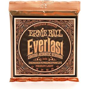 Ernie Ball Everlast Medium Light Coated Phosphor Bronze Acoustic Guitar Strings 12-54 Gauge Ernie Ball Everlast Medium Light Coated Phosphor Bronze Acoustic Guitar Strings 12-54 Gauge