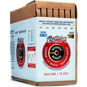 MARTIN Guitar Authentic Acoustic Lifespan 2.0 Guitar Strings, Acoustic Guitar Accessories, 25 Sets MARTIN Guitar Authentic Acoustic Lifespan 2.0 Guitar Strings, Acoustic Guitar Accessories, 25 Sets