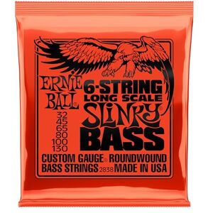 Ernie Ball Slinky Long Scale 6-String Nickel Wound Electric Bass Strings 32-130 Gauge Ernie Ball Slinky Long Scale 6-String Nickel Wound Electric Bass Strings 32-130 Gauge