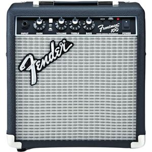 Fender Frontman 10G, Combo Guitar Amp, 10W, Small Practice Amp, Suitable for Electric Guitar, Black/Silver Fender Frontman 10G, Combo Guitar Amp, 10W, Small Practice Amp, Suitable for Electric Guitar, Black/Silver