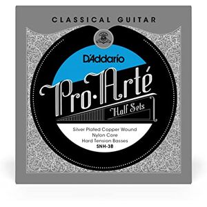 D'Addario D’Addario Guitar Strings Pro-Arte Nylon Guitar Strings SNH-3B Classical Guitar Strings Half Sets, Hard Tension, Silver Plated Copper-Nylon Core D'Addario D’Addario Guitar Strings Pro-Arte Nylon Guitar Strings SNH-3B Classical Guitar Strings Half Sets, Hard Tension, Silver Plated Copper-Nylon Core