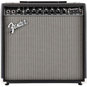 Fender Champion II 50, Combo Guitar Amp, 50W, Suitable For Electric Guitar, More Power, Upgraded Effects and Amp Models, Black/Silver Fender Champion II 50, Combo Guitar Amp, 50W, Suitable For Electric Guitar, More Power, Upgraded Effects and Amp Models, Black/Silver