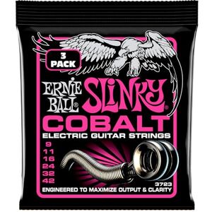 Ernie Ball Super Slinky Cobalt Electric Guitar Strings 3 Pack 9-42 Gauge Ernie Ball Super Slinky Cobalt Electric Guitar Strings 3 Pack 9-42 Gauge
