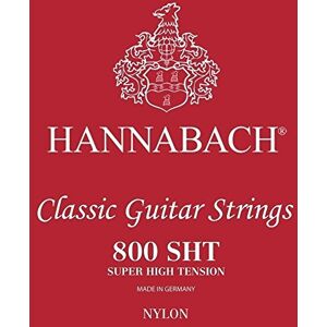 Hannabach 652397 Series 800 Silver Plated Super High Tension String Set for Classic Guitar Red Hannabach 652397 Series 800 Silver Plated Super High Tension String Set for Classic Guitar Red